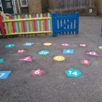 Maths Playground Games Markings in Asthall 13