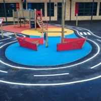Thermoplastic Playground Educational Markings in Amlwch 1