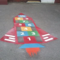 Thermoplastic Playground Educational Markings in Billy Mill 3