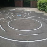 Thermoplastic Playground Maze Markings in Bancffosfelen 10