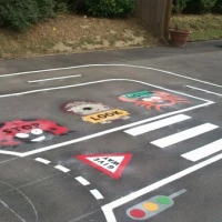 Thermoplastic Playground Roadway Markings in Billericay 5