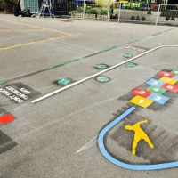 Thermoplastic Playground Roadway Markings in Altmore 8