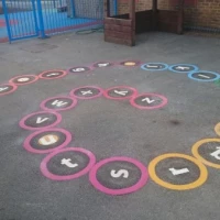Nursery Play Area Markings in Barne Barton 9